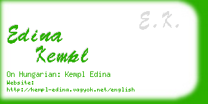 edina kempl business card